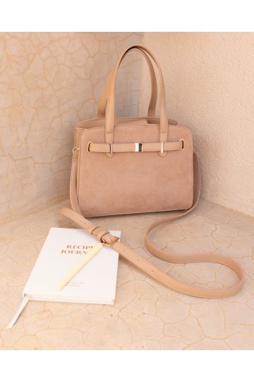 Andalucia Nude Structured Top Handle Bag