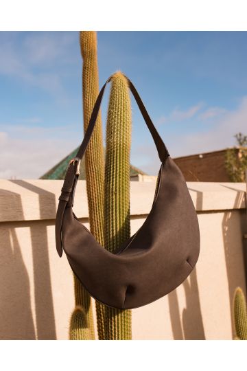 Antibes Brown Sling Zip Shoulder Bag