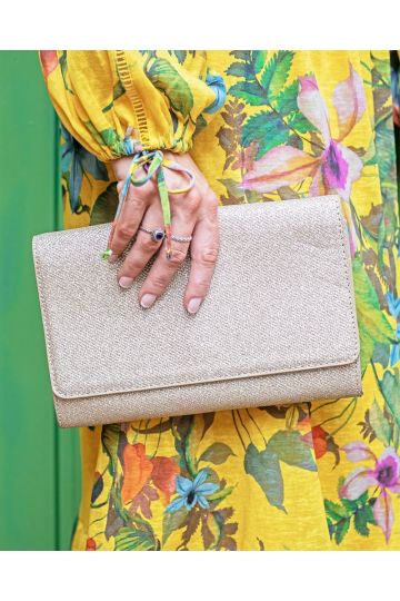 Arcadia Rose Gold Clutch Bag