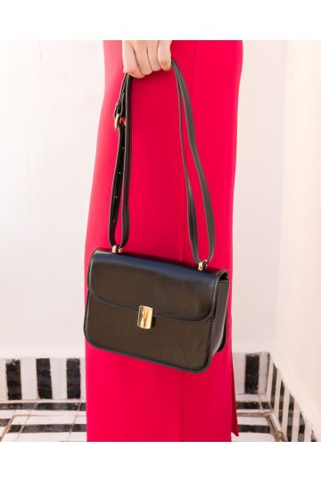 Argentina Black Hardware Cross Body Adjustable Bag