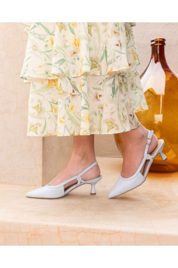 HALO Blue Twist Detail Slingback Court