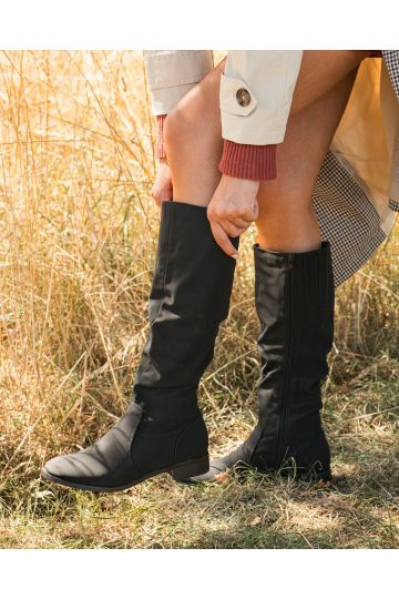 Josslyn Black Knee High Boot