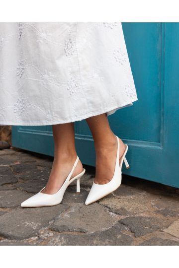IRAYA White Point Slingback Court Shoe