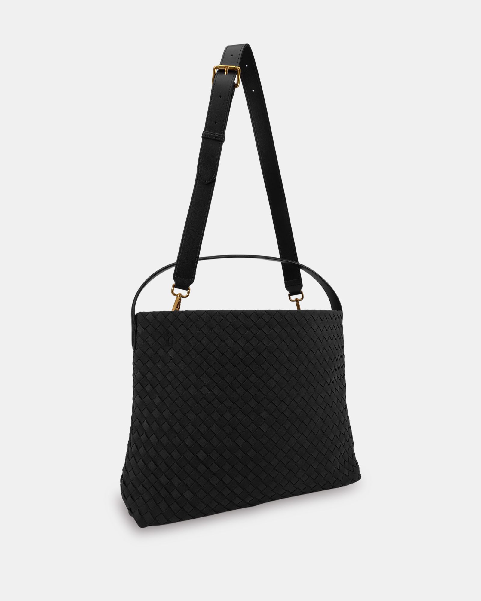 Aimee Black Woven Shoulder Bag