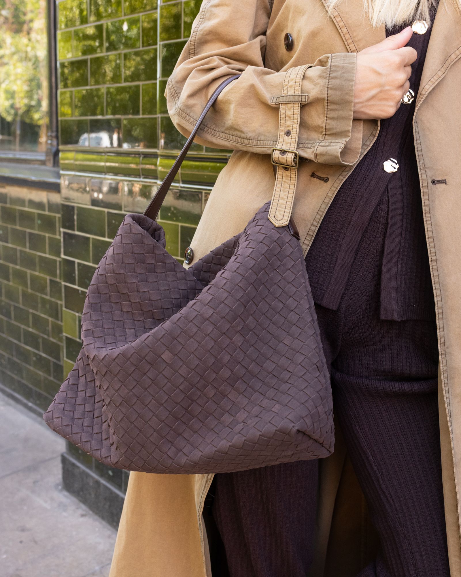 Aimee Brown Woven Shoulder Bag