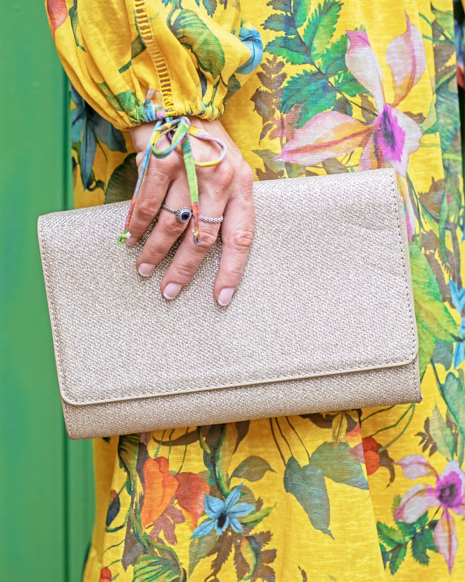 Arcadia Rose Gold Clutch Bag