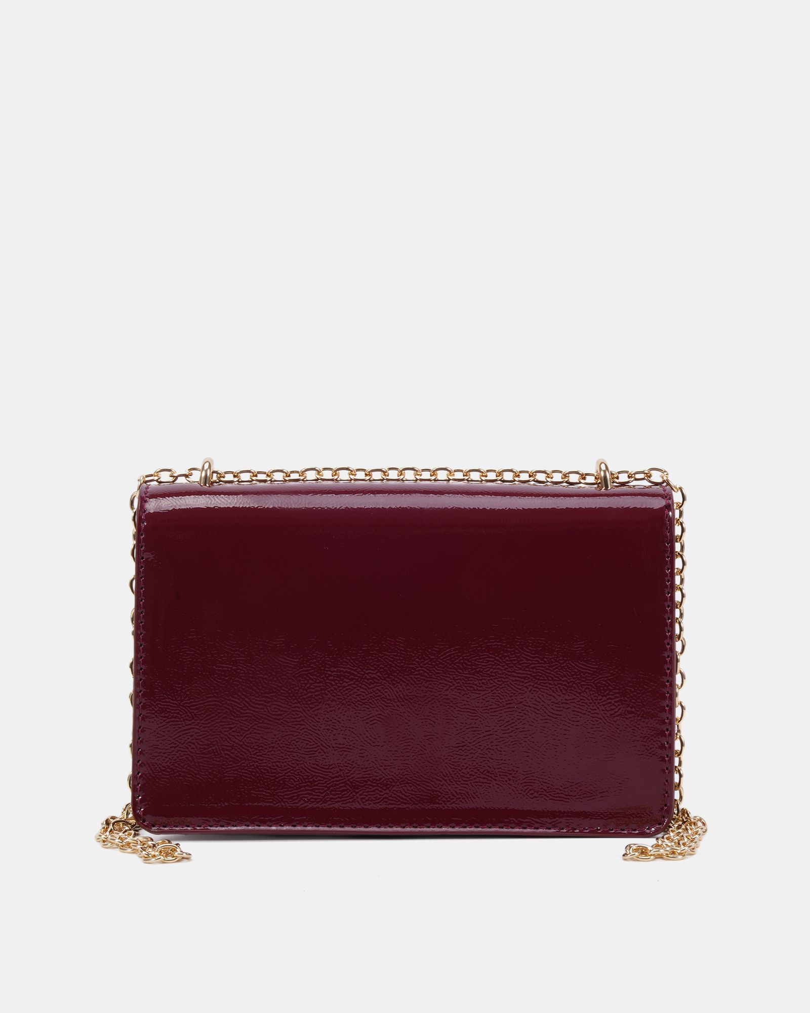 ARIANNA Burgundy Chain Shoulder Bag