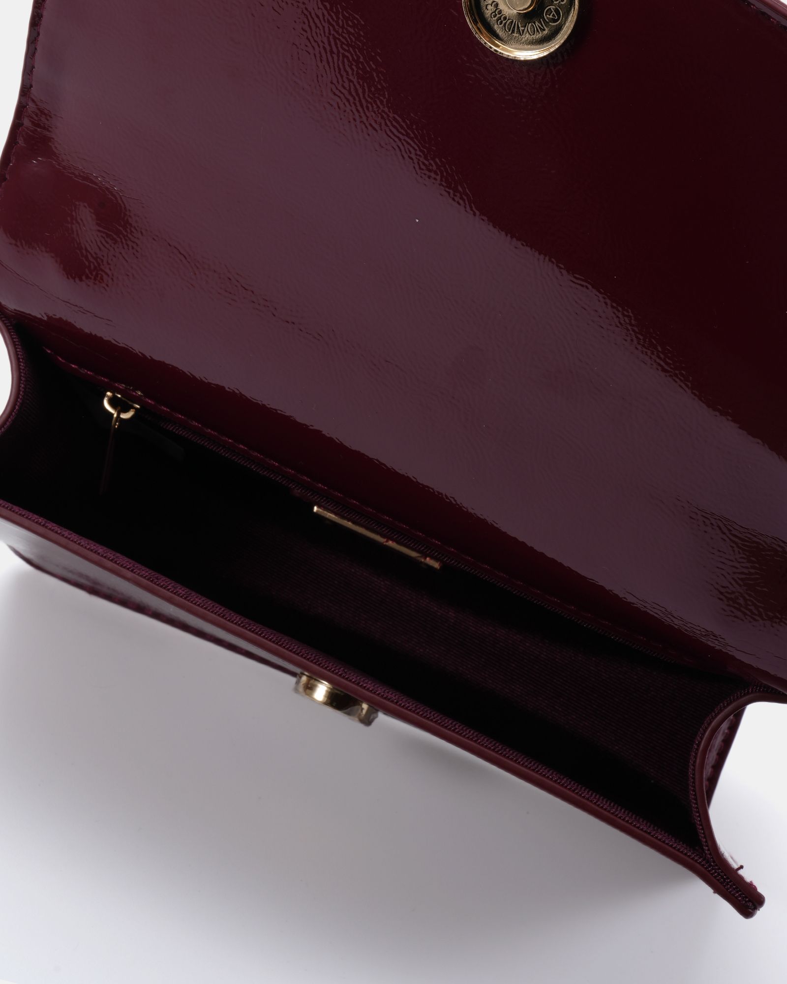 ARIANNA Burgundy Chain Shoulder Bag