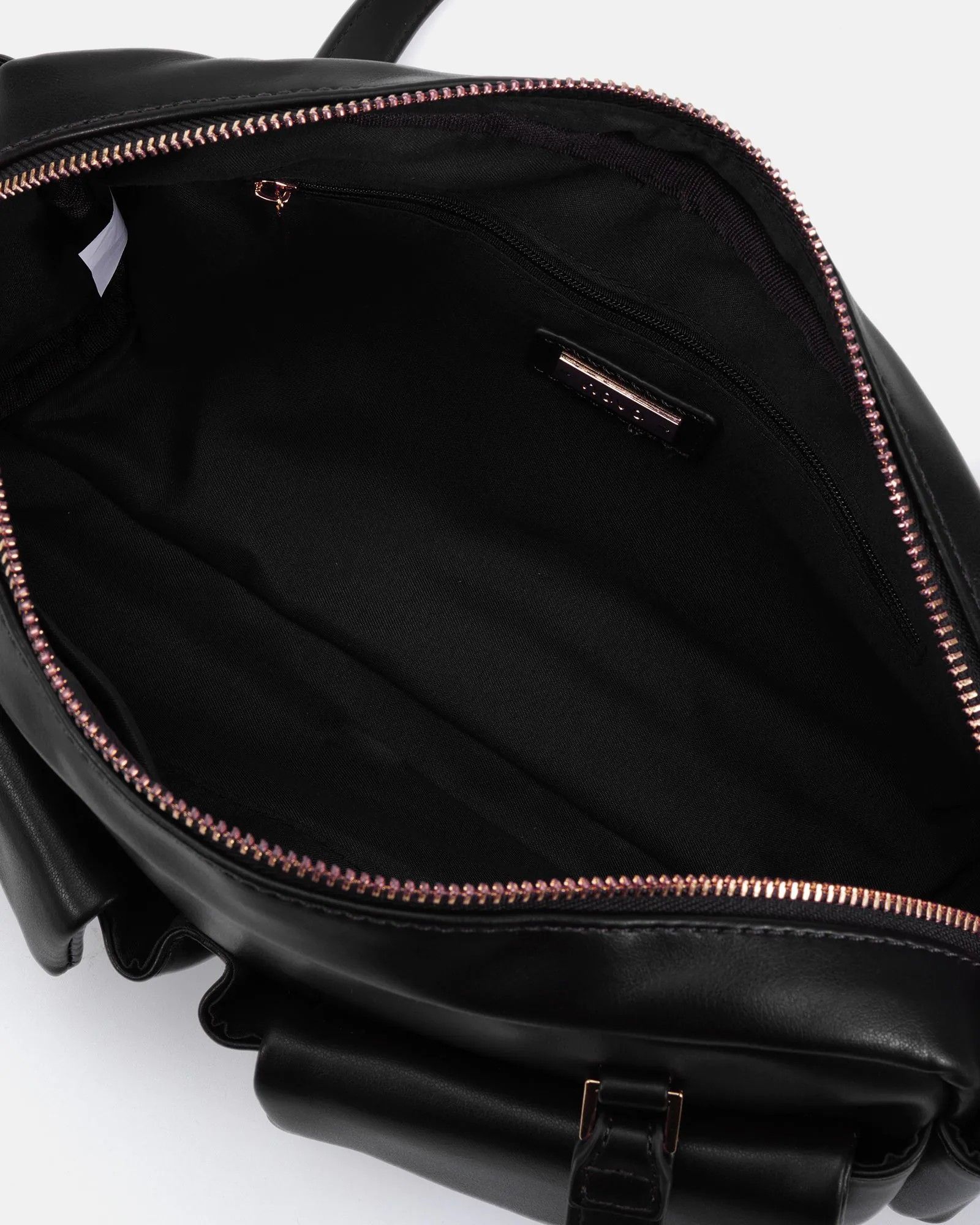 AYVA Black Pocket Shoulder Bag