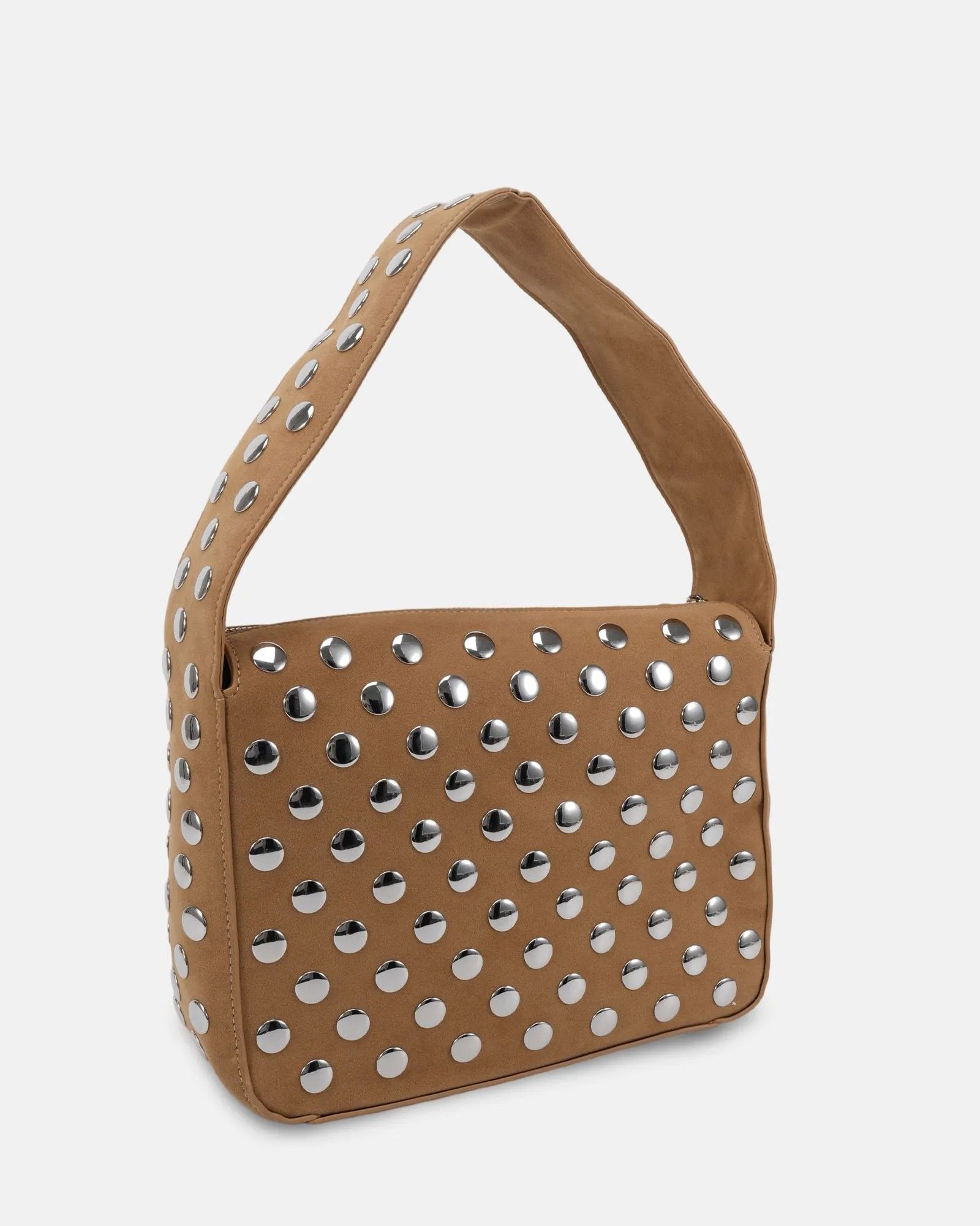 Aziel Sand Studded Shoulder Bag