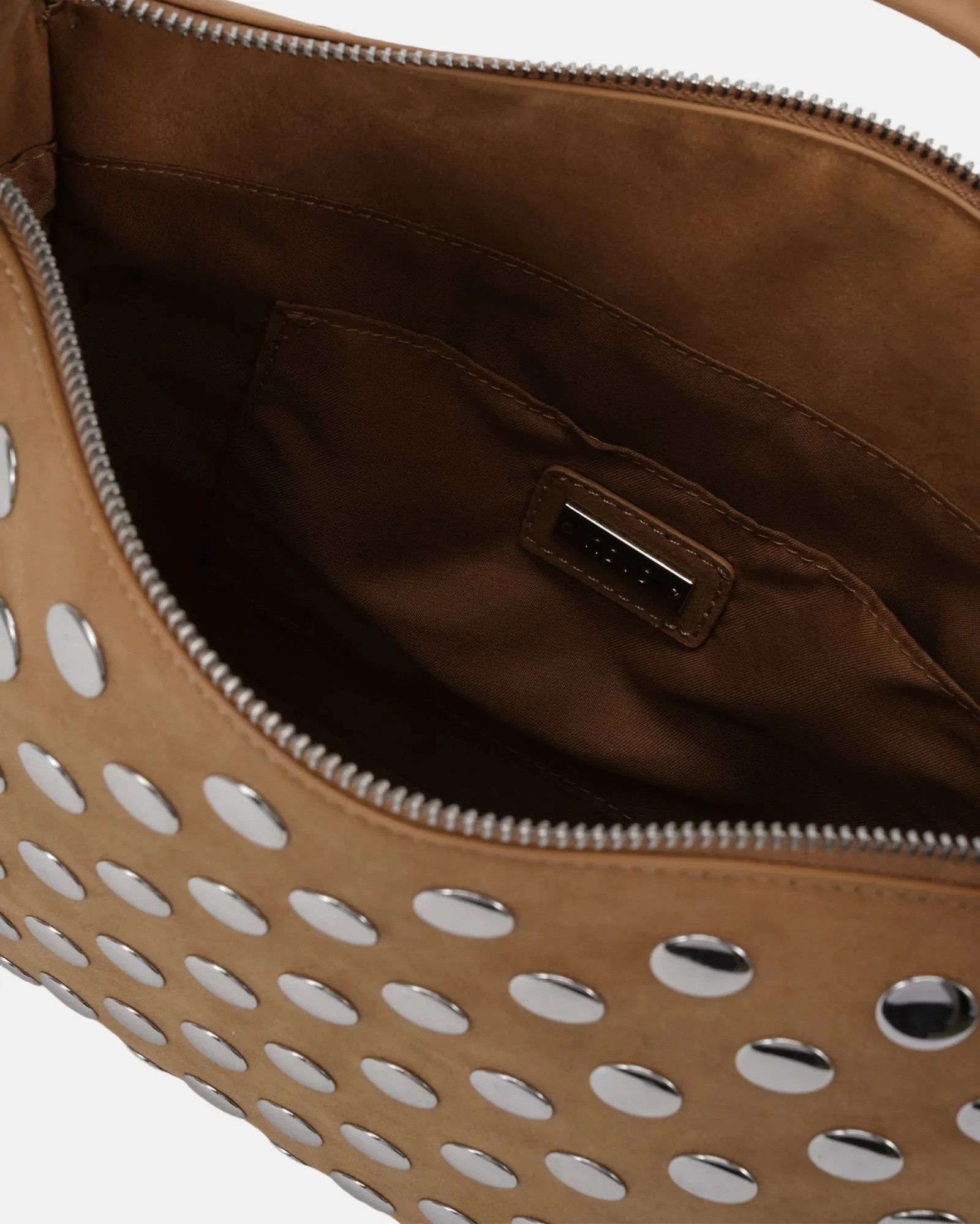 Aziel Sand Studded Shoulder Bag