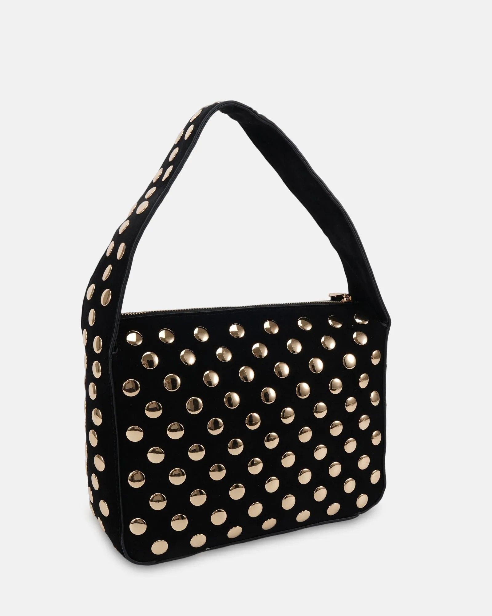 Aziel Black Studded Shoulder Bag