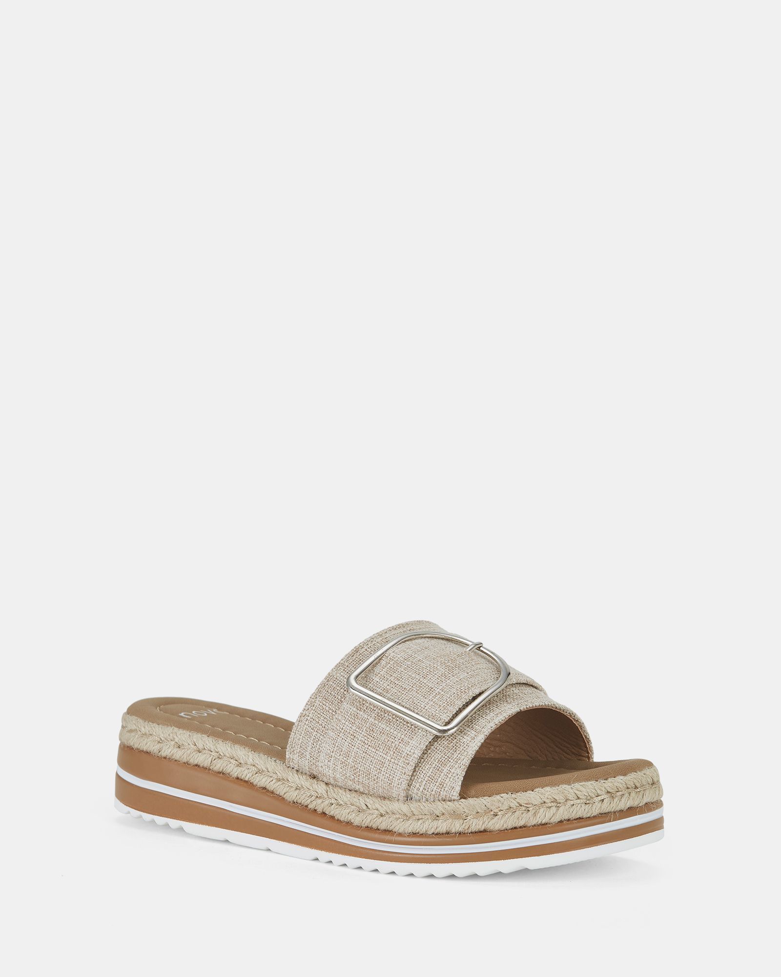 BRAVE Natural Buckle Mule