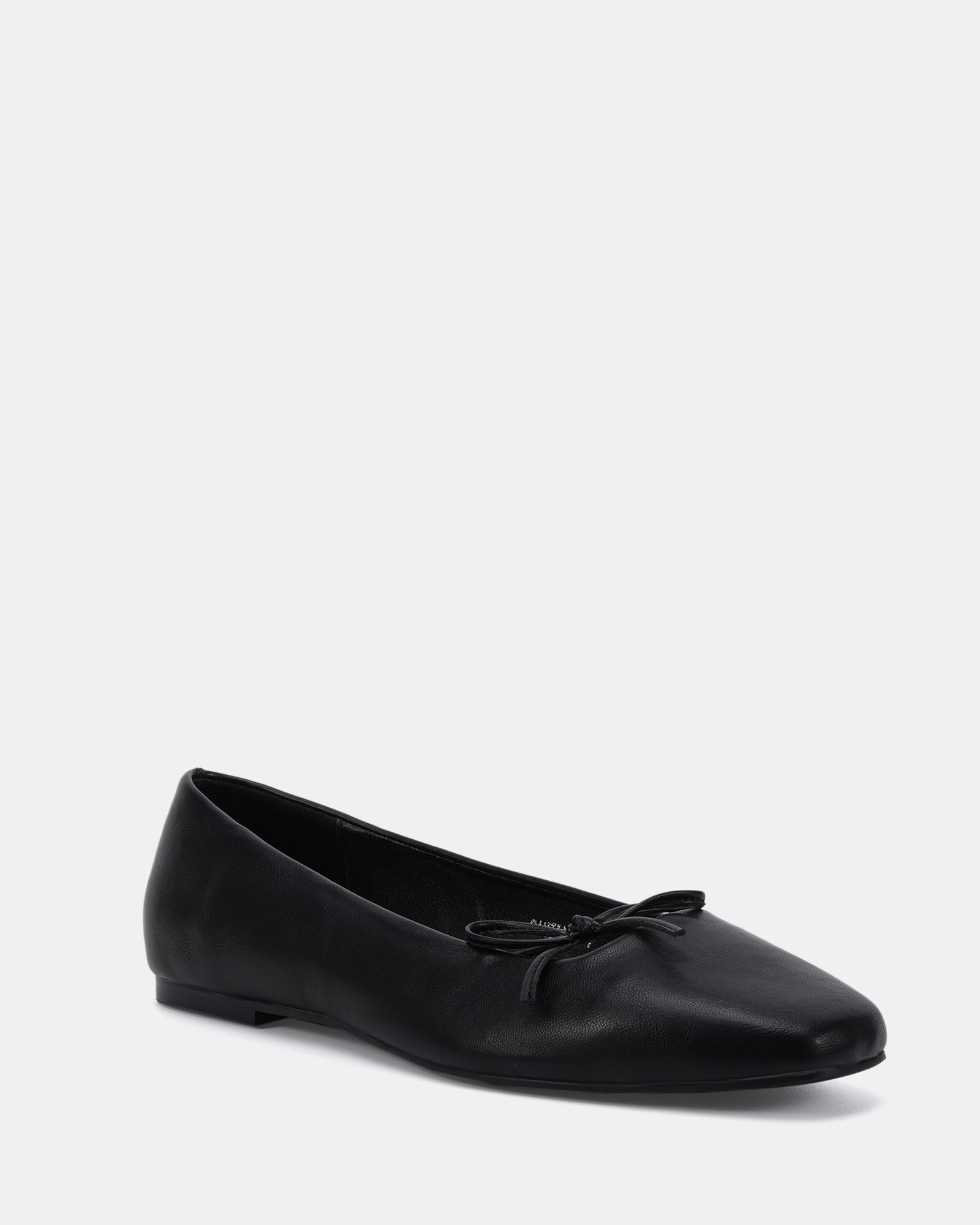 CAMILLA Black Asymmetric Bow Ballerina