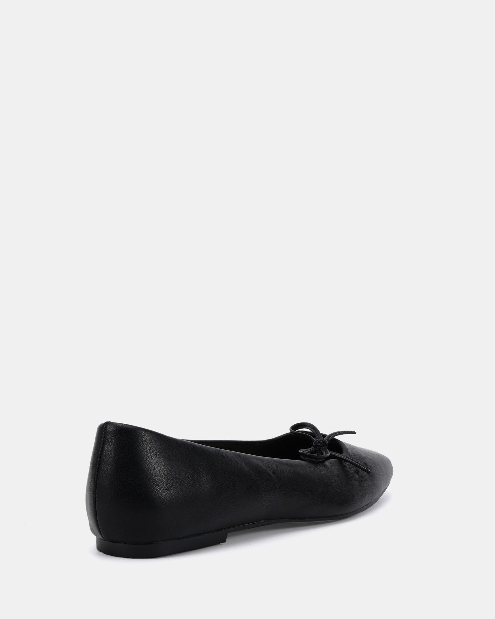 CAMILLA Black Asymmetric Bow Ballerina