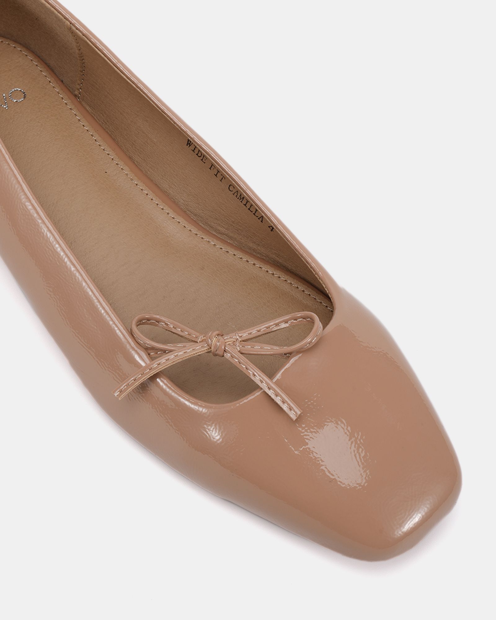 CAMILLA Nude Asymmetric Bow Ballerina