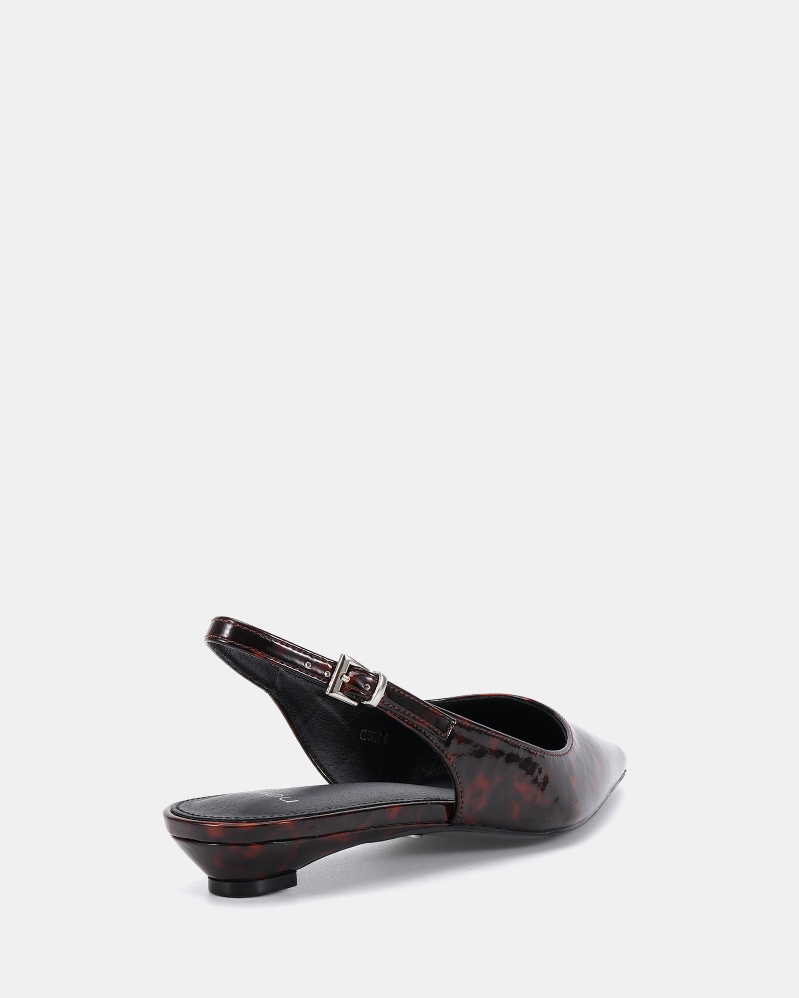 CLOVER Tort Point Toe Low Heel Slingback