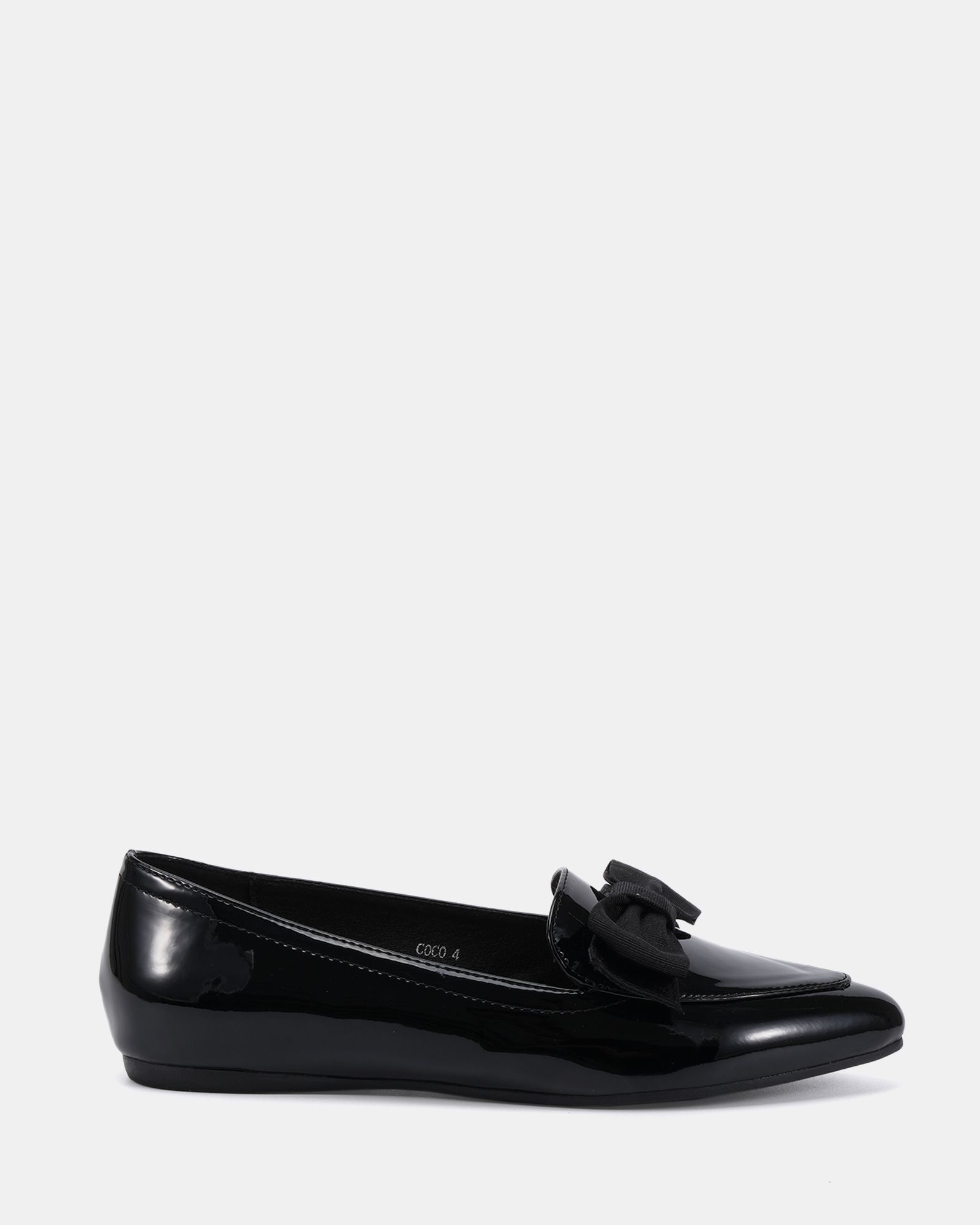 COCO Black Bow Flat Point Shoe