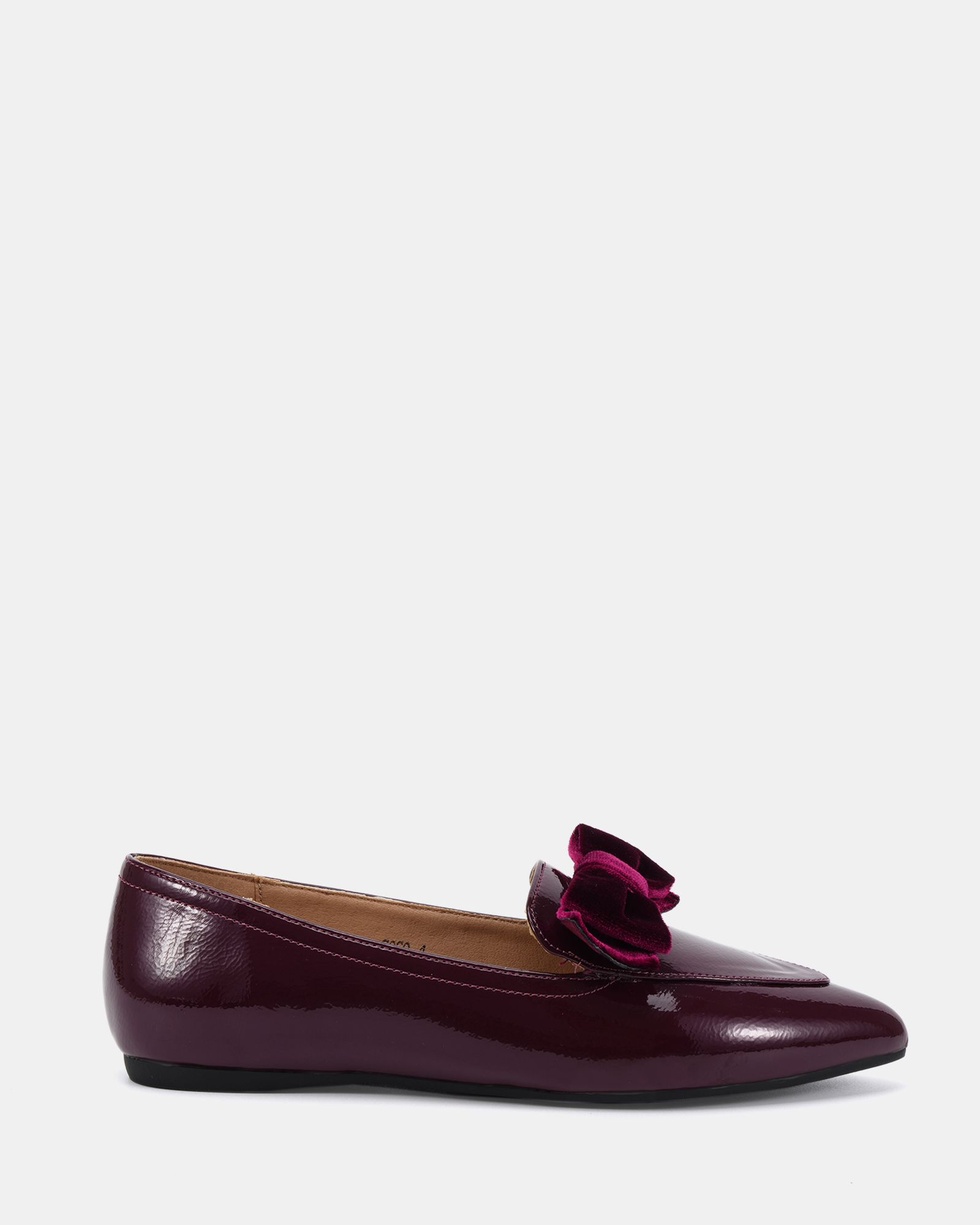 COCO Burgundy Bow Flat Point Shoe