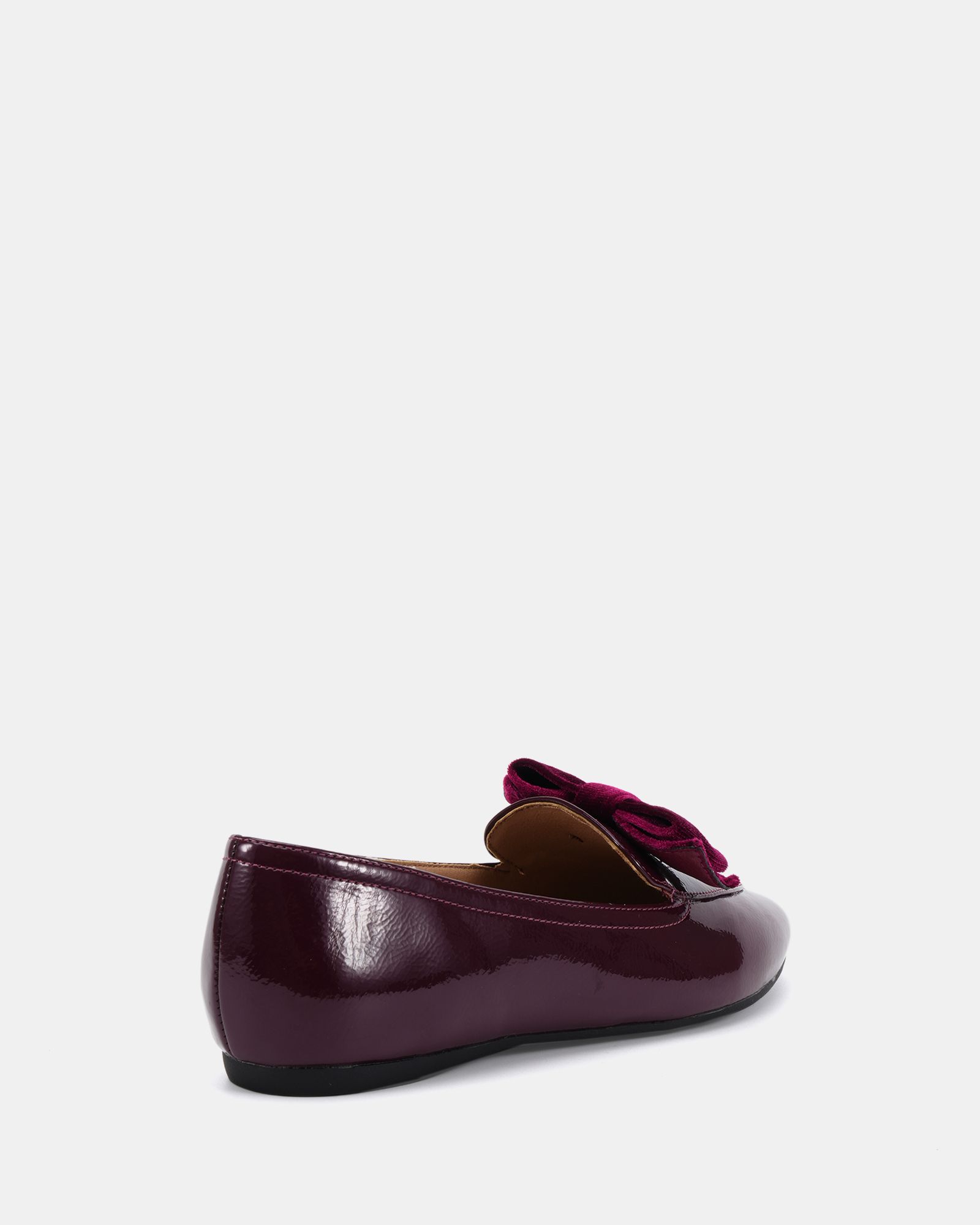 COCO Burgundy Bow Flat Point Shoe
