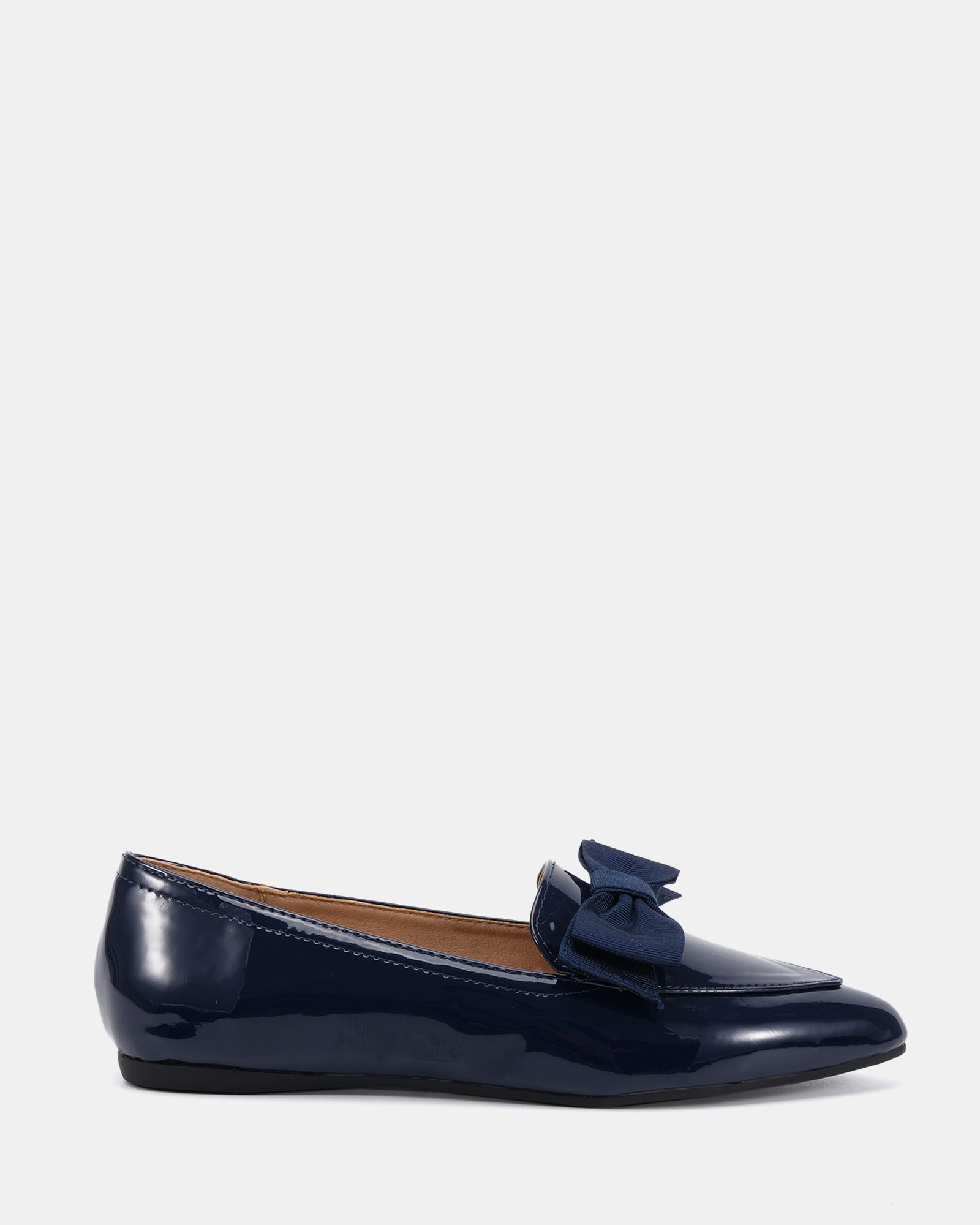 COCO Navy Bow Flat Point Shoe