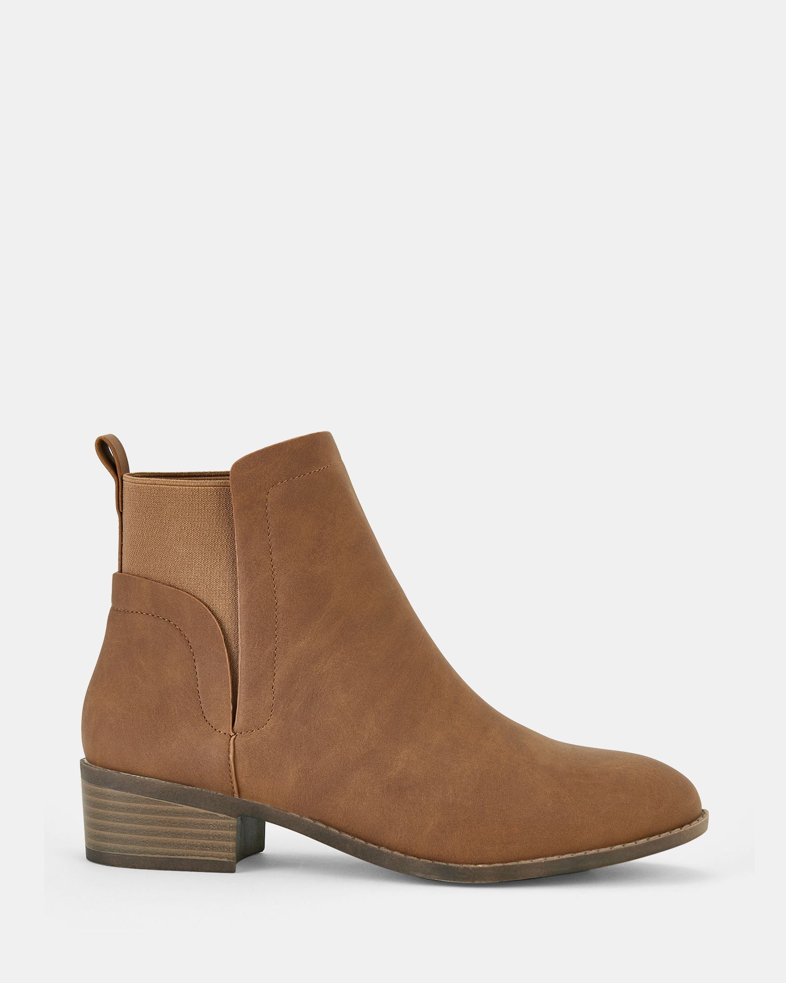 Dacre Tan Flat Ankle Chelsea Boot
