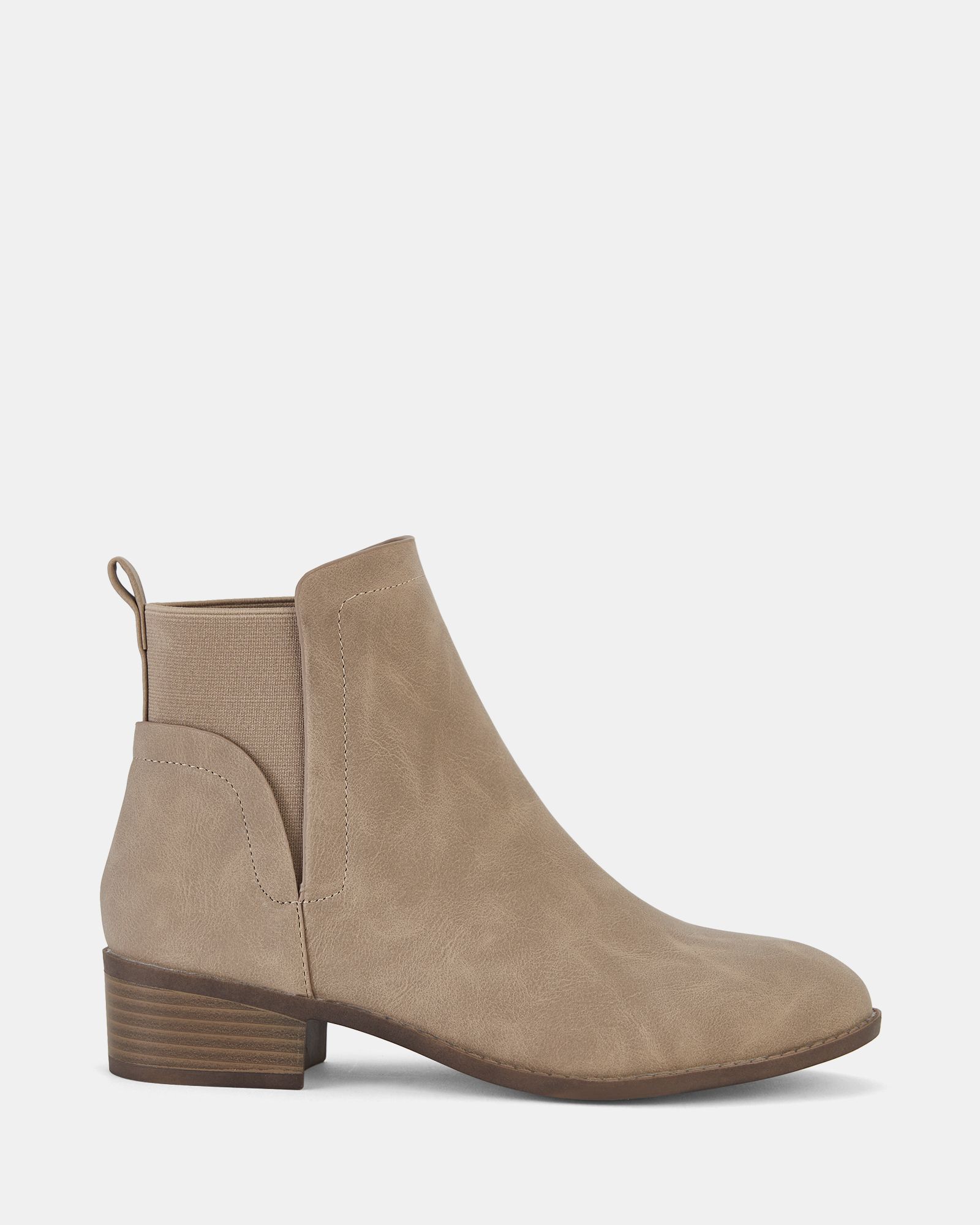 Dacre Taupe Flat Ankle Chelsea Boot