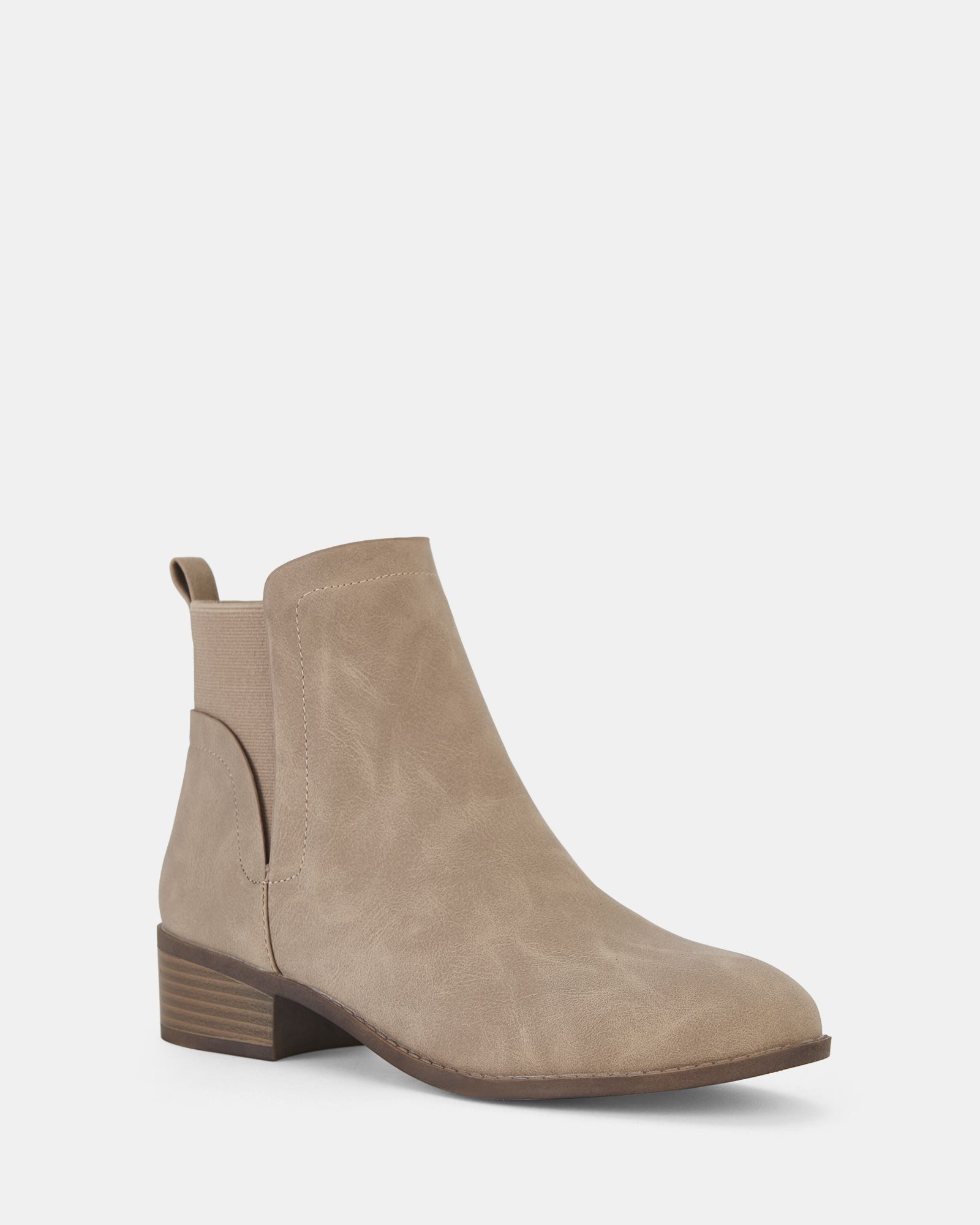 Dacre Taupe Flat Ankle Chelsea Boot