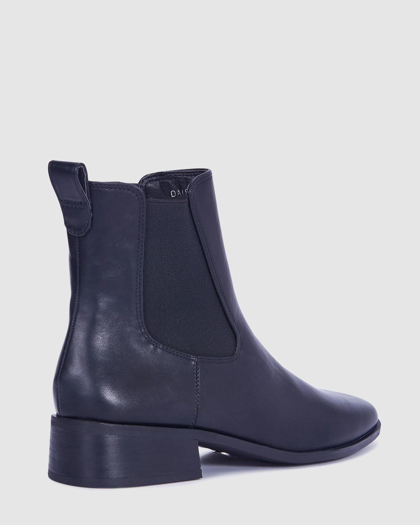 Wide Fit Daishiro Black Flat Ankle Chelsea Boot