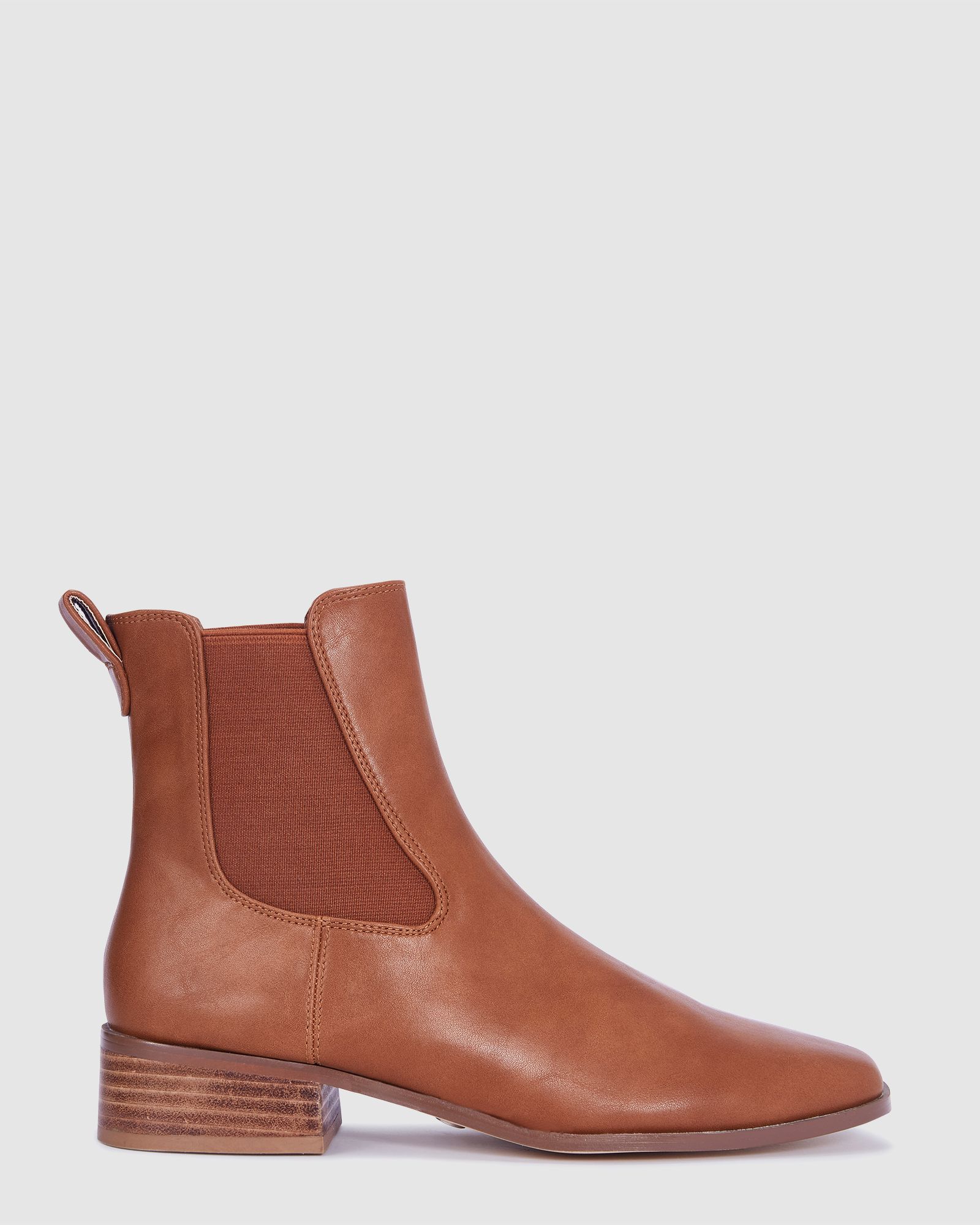 Wide Fit Daishiro Tan Flat Ankle Chelsea Boot