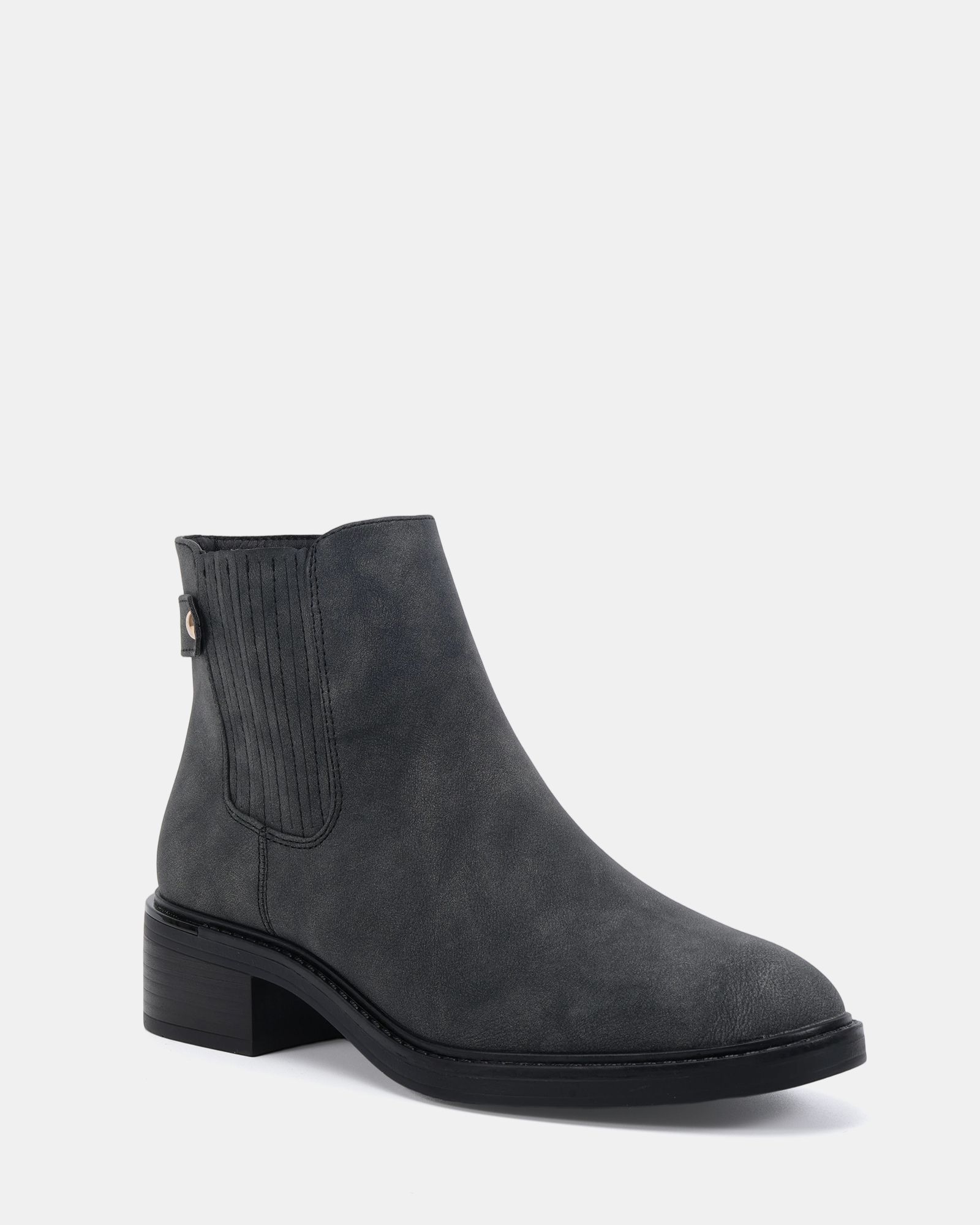 Darlina Black Flat Chelsea Ankle Boot
