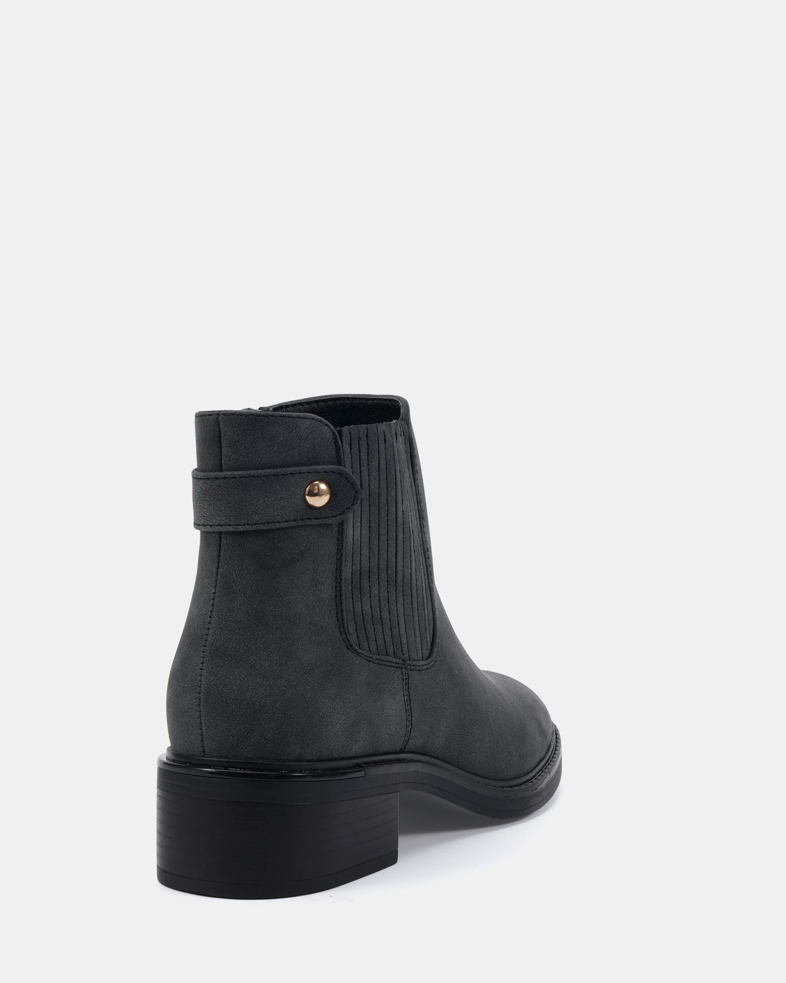 Darlina Black Flat Chelsea Ankle Boot