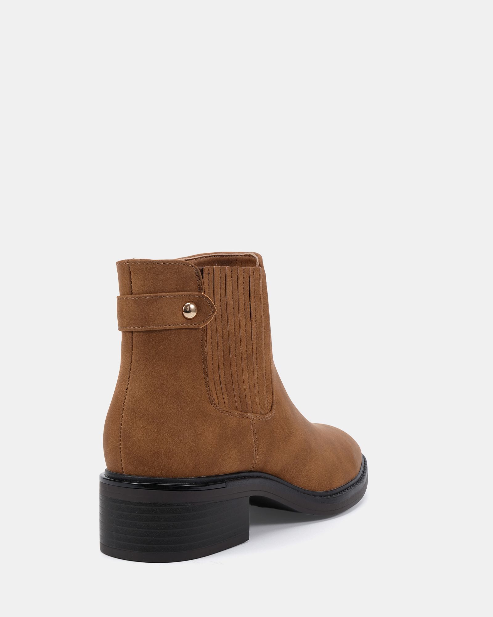 Darlina Tan Flat Chelsea Ankle Boot