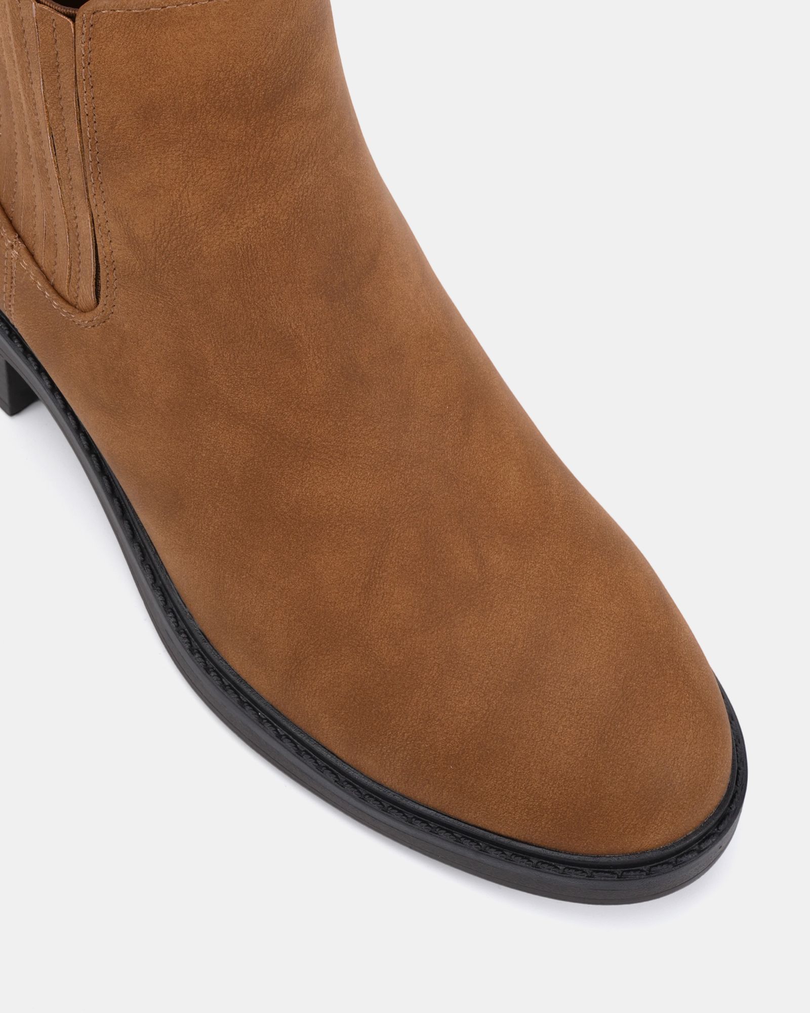 Wide Fit Darlina Tan Flat Chelsea Ankle Boot