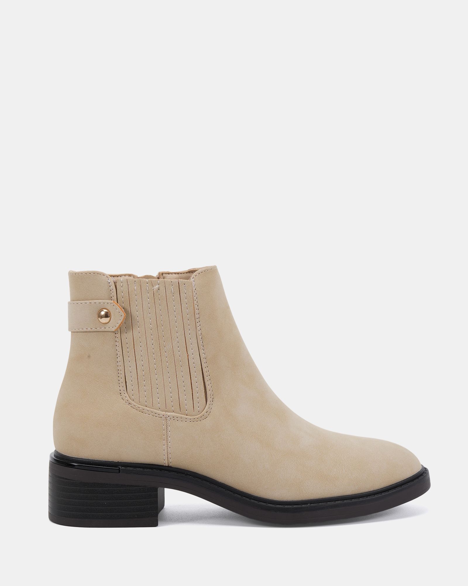 Darlina Taupe Flat Chelsea Ankle Boot