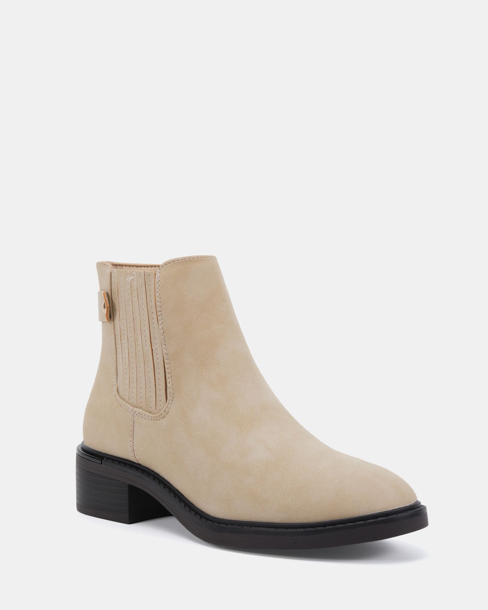 Wide Fit Darlina Taupe Flat Chelsea Ankle Boot