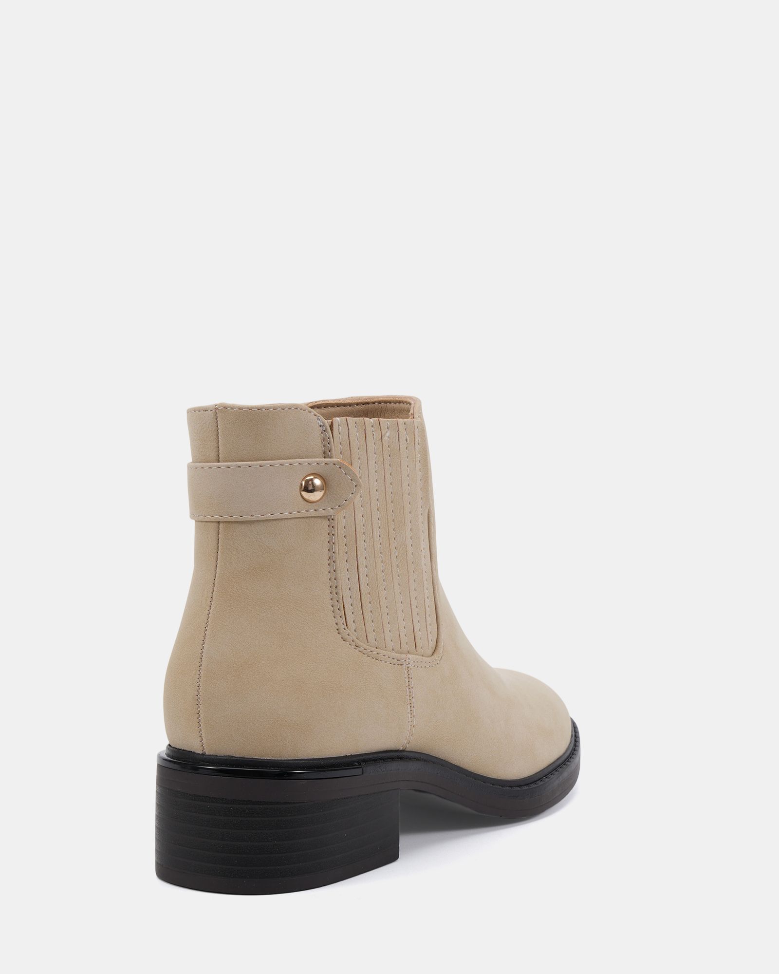 Wide Fit Darlina Taupe Flat Chelsea Ankle Boot
