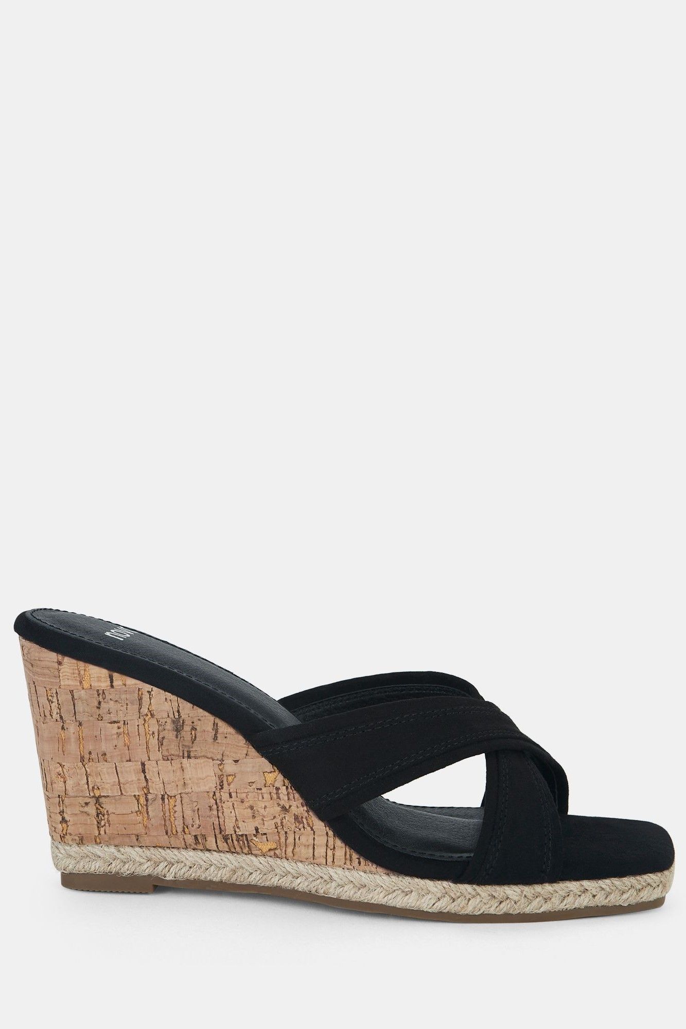 Debs BRIXTON Black Cork Wedge Mule