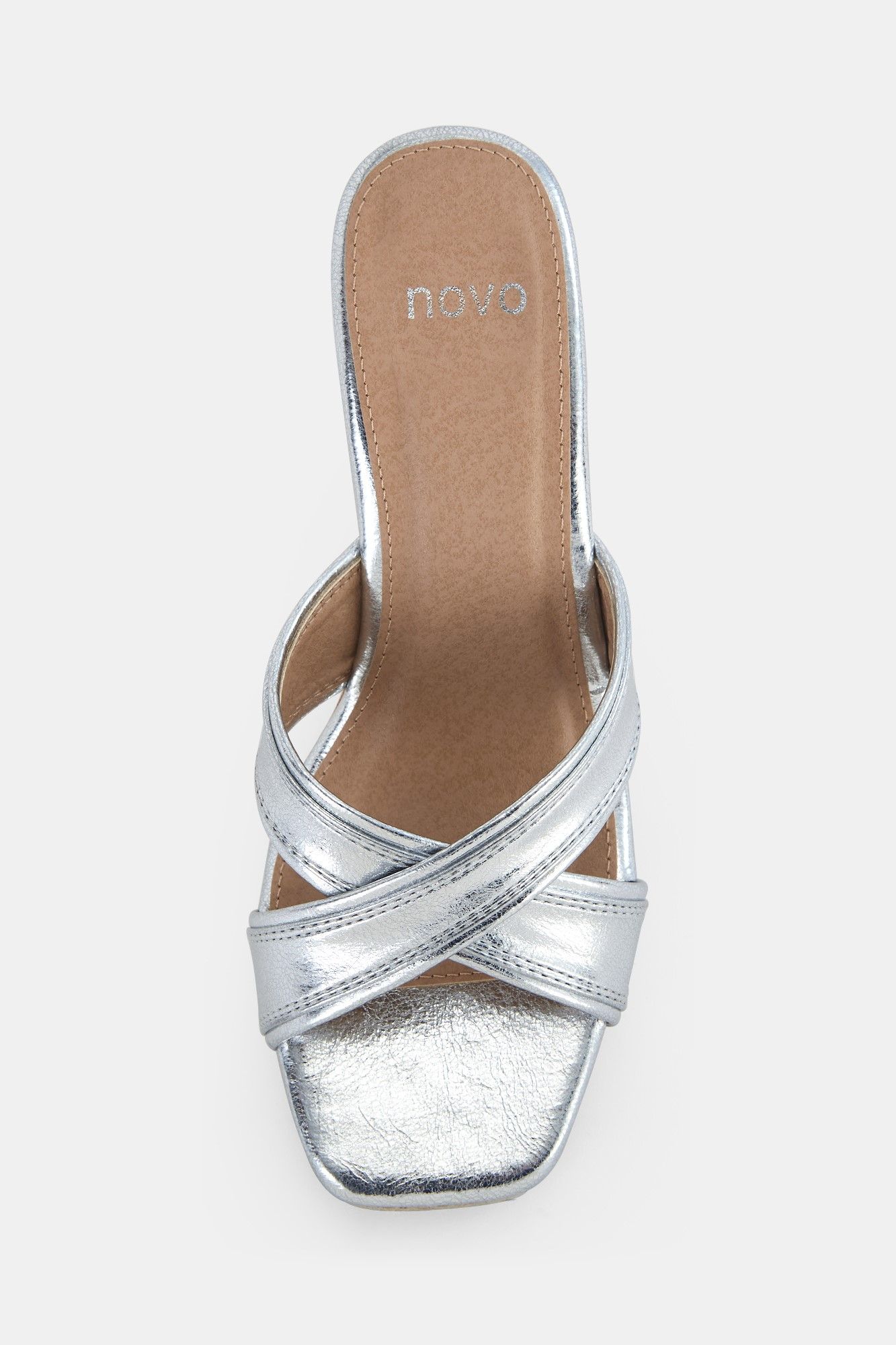 Debs BRIXTON Silver Cork Wedge Mule