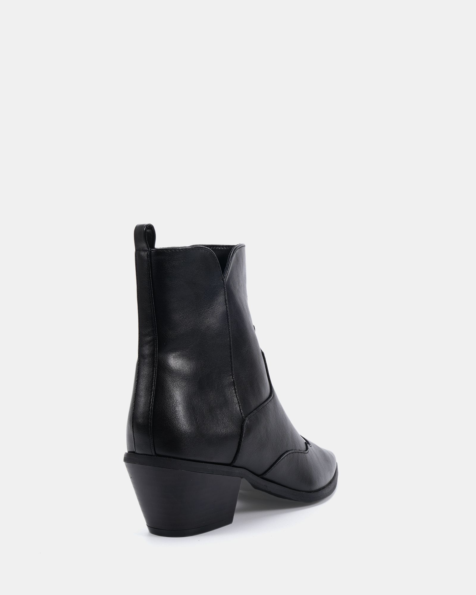 DIABLO Black Low Heel Western Boot