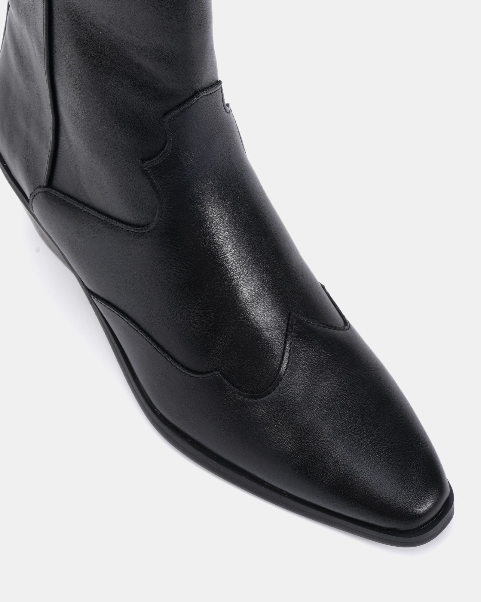 DIABLO Black Low Heel Western Boot