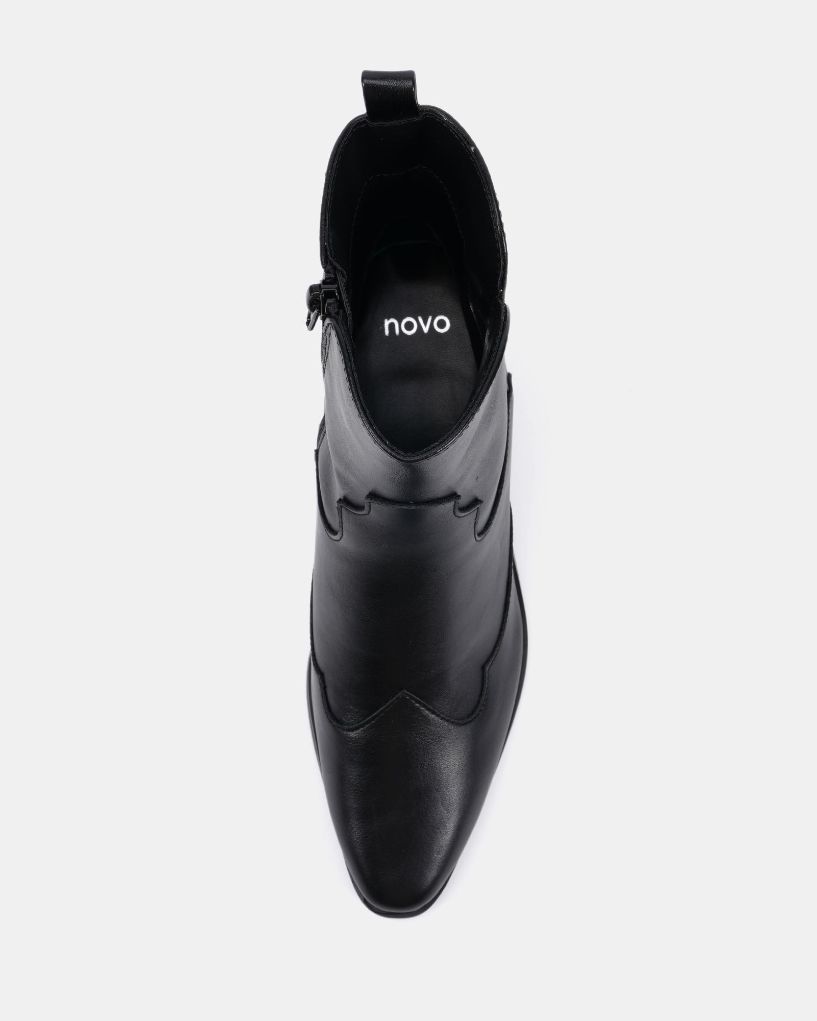 DIABLO Black Low Heel Western Boot