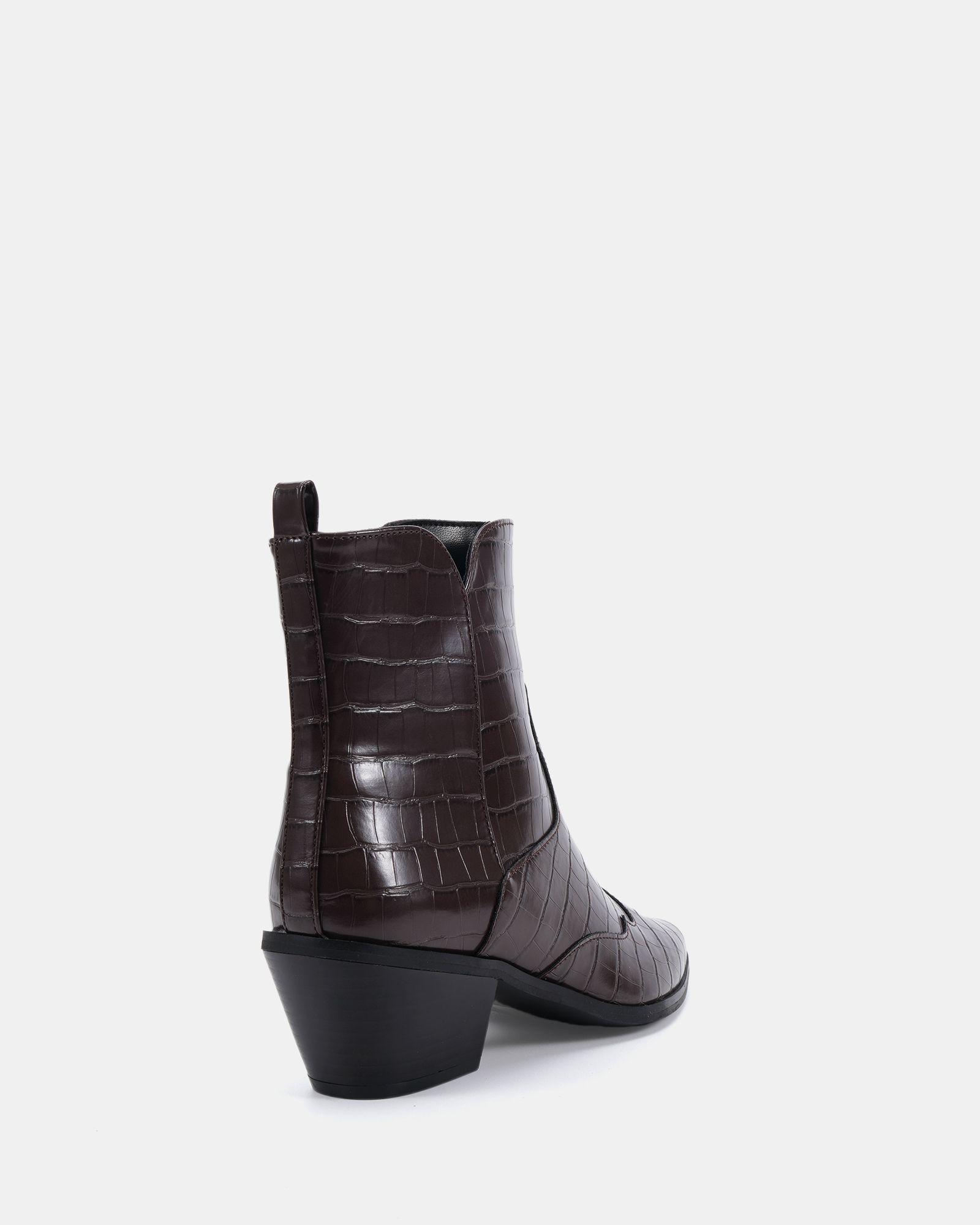 DIABLO Choc Low Heel Western Boot