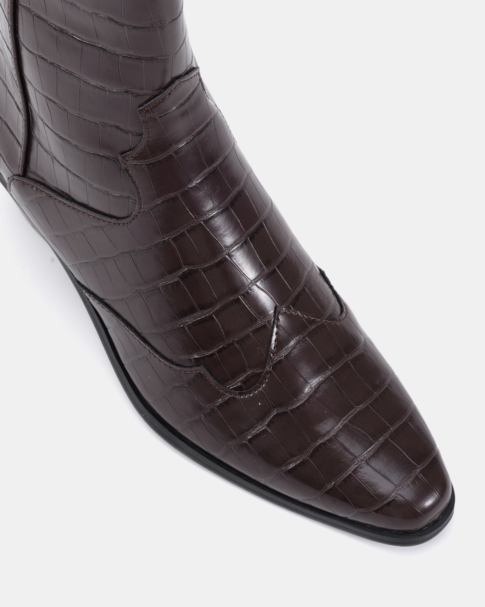 DIABLO Choc Low Heel Western Boot