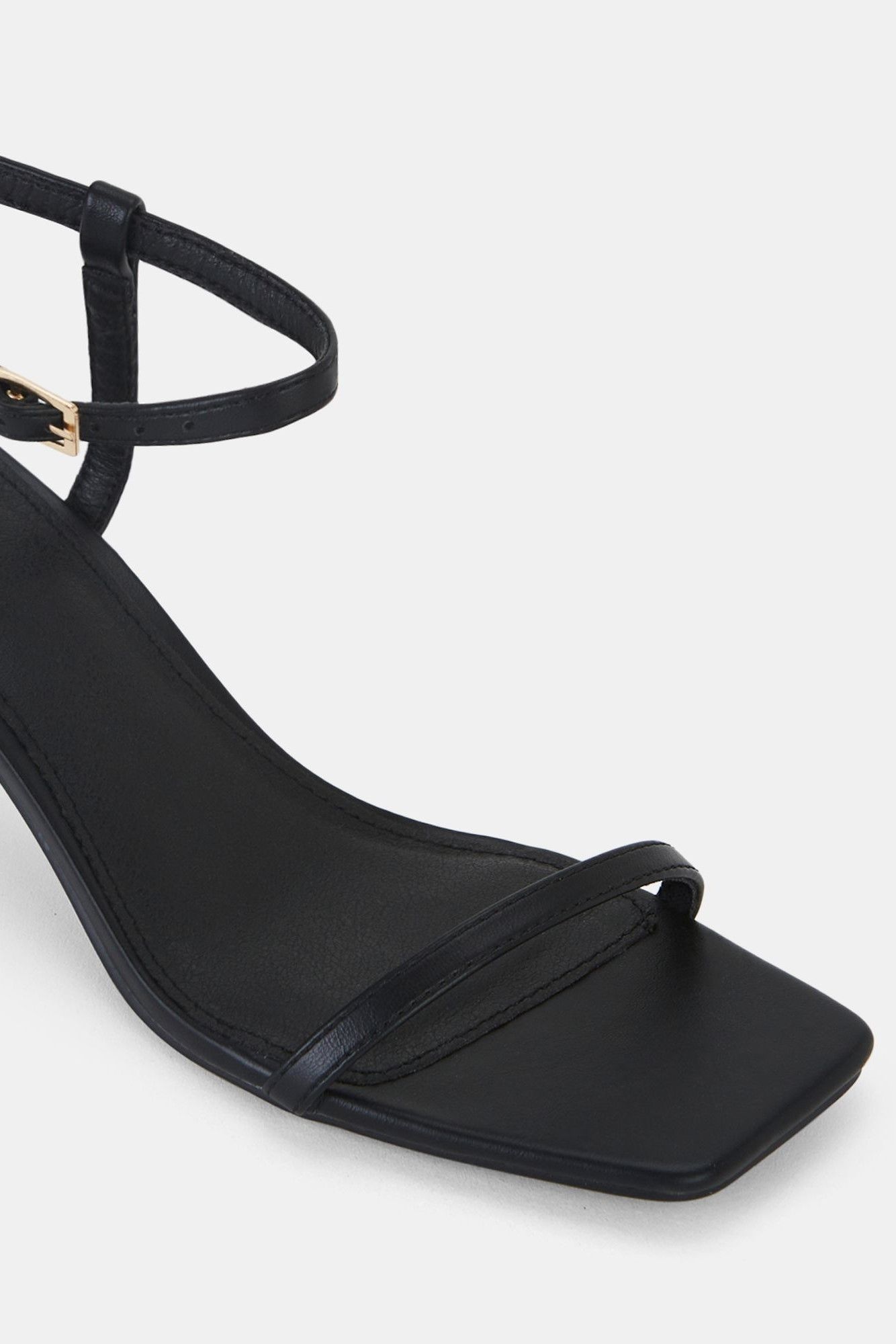 DEBS UNDERCOVER Black Low Heel Two Part Sandals