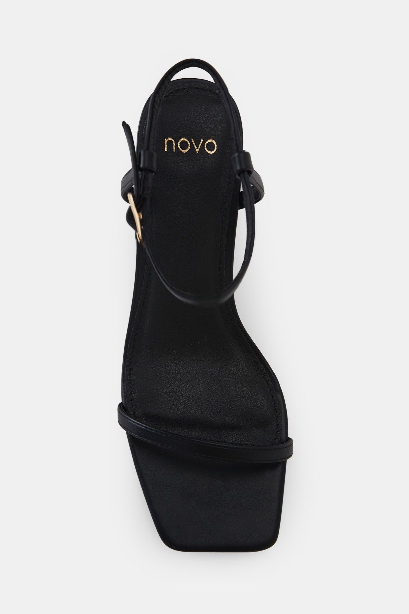 DEBS UNDERCOVER Black Low Heel Two Part Sandals