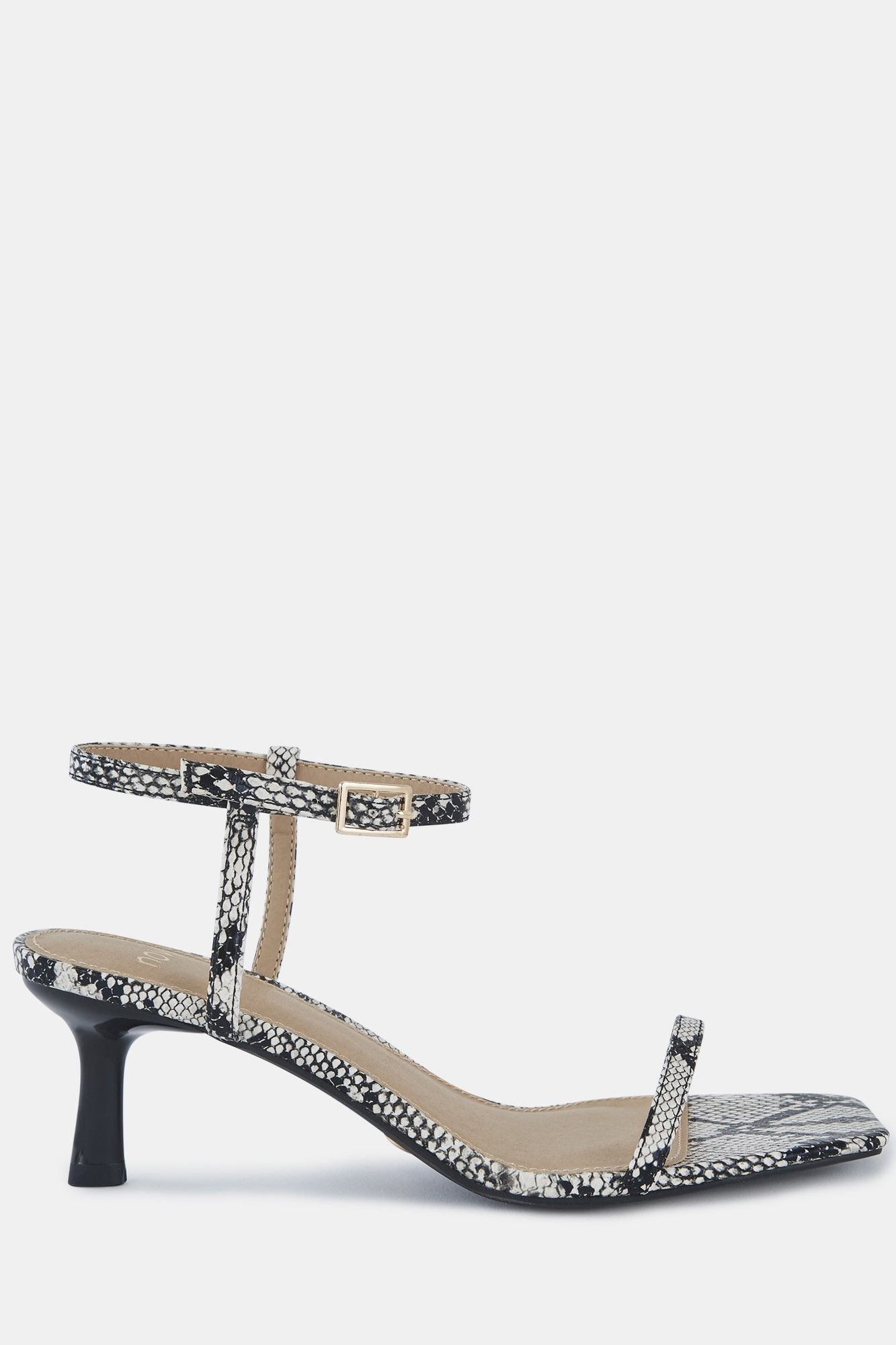 Debs UNDERCOVER Snake Low Heel Two Part Sandals