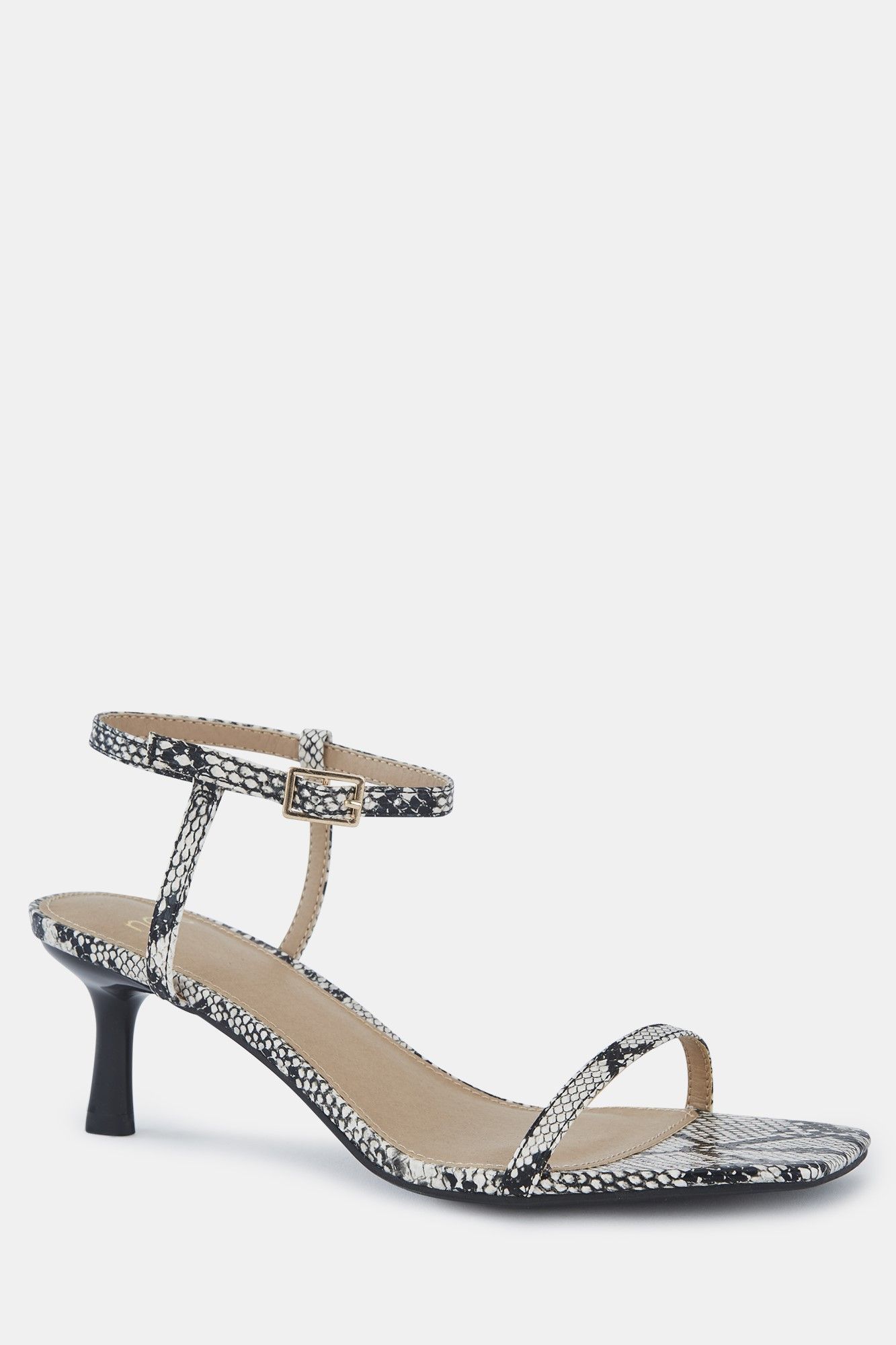 Debs UNDERCOVER Snake Low Heel Two Part Sandals