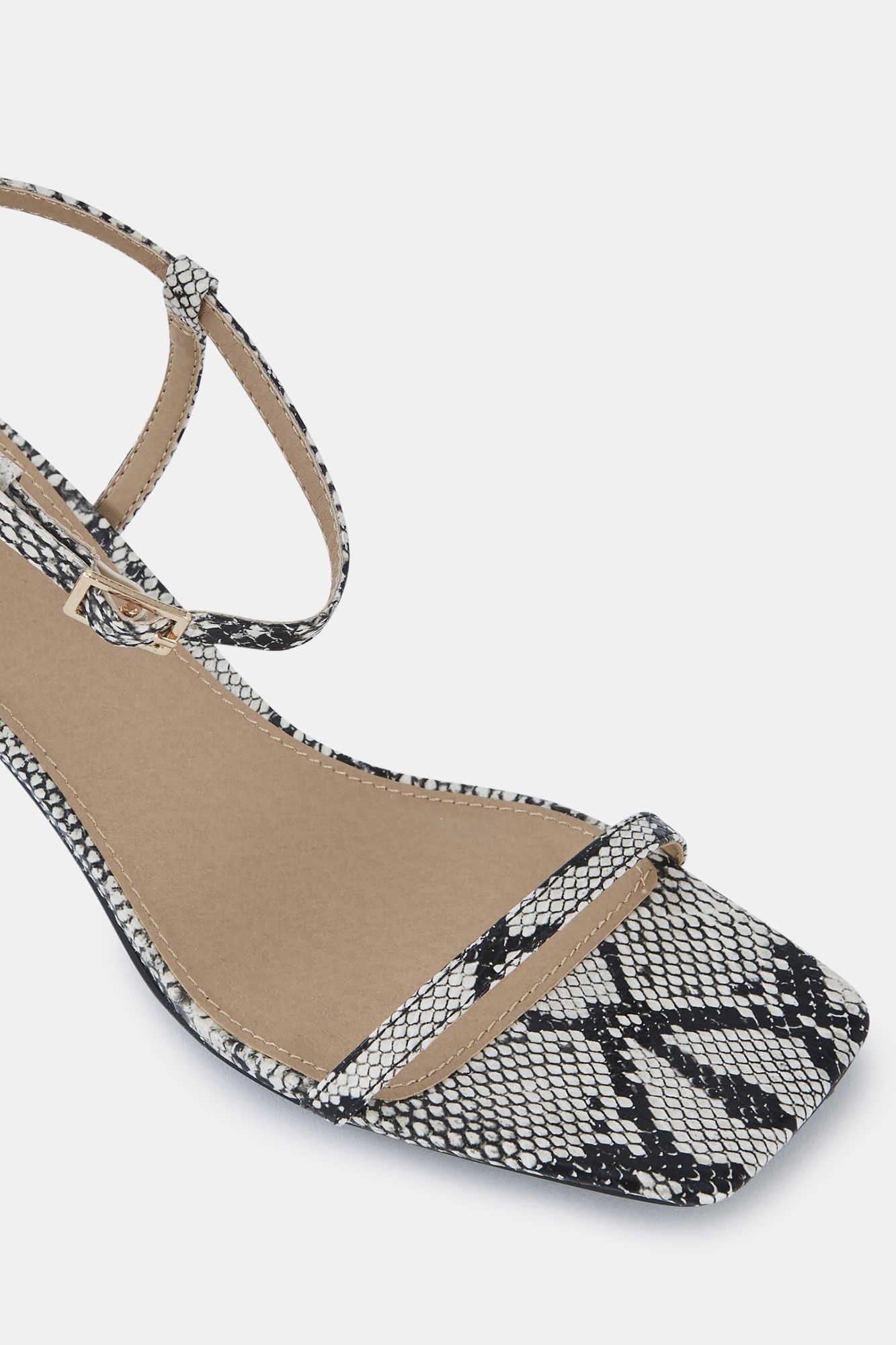 Debs UNDERCOVER Snake Low Heel Two Part Sandals