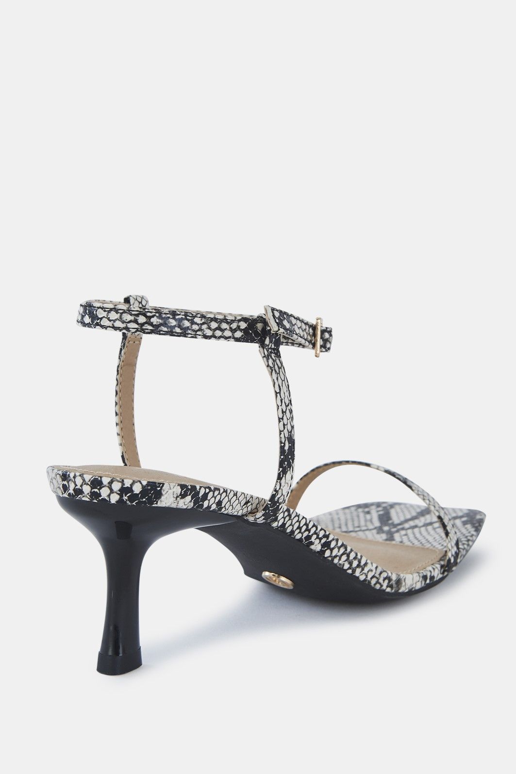 Debs UNDERCOVER Snake Low Heel Two Part Sandals